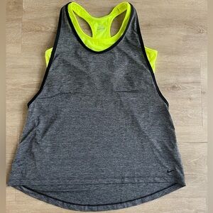 Nike Women's 2-in-1 Sports Bra Inside Tank Top Dri-Fit Size L